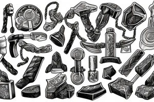 Mjolnir hammer gym tattoo idea