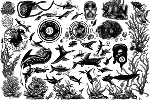 diver tattoo idea