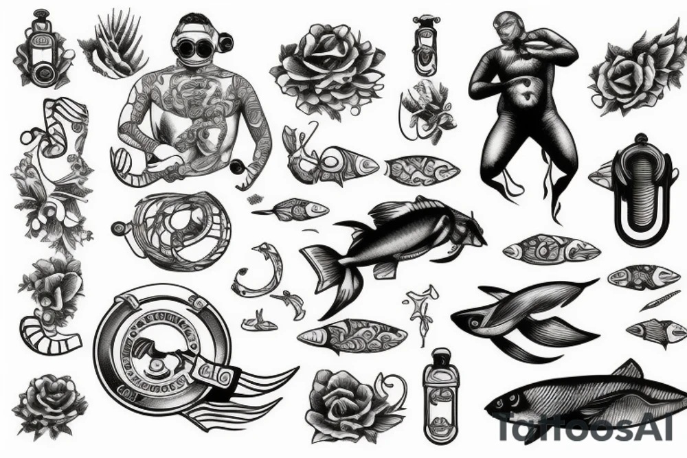 diver tattoo idea