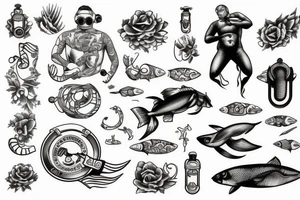 diver tattoo idea