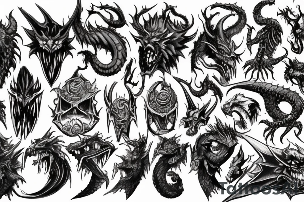 Dungeon and Dragons Tattoo tattoo idea