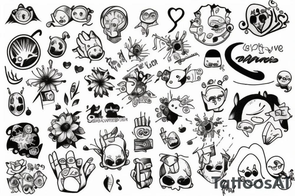 handpoke tattoo sketches tattoo idea