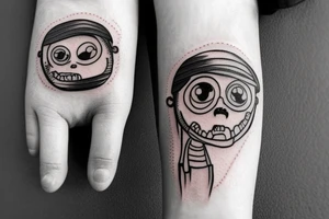 handpoke tattoo sketches zombie tattoo idea