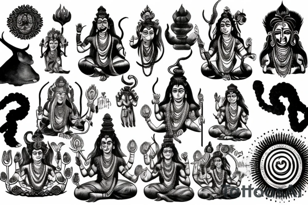 lord shiva tattoo idea