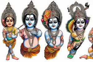 lord Krishna tattoo idea