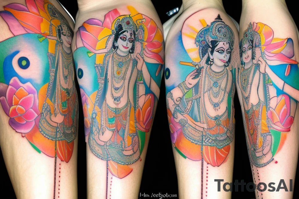 lord Krishna tattoo idea