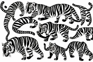 Knife through tiger tattoo idea