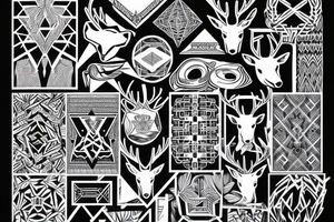 Stag  Geometric tattoo idea