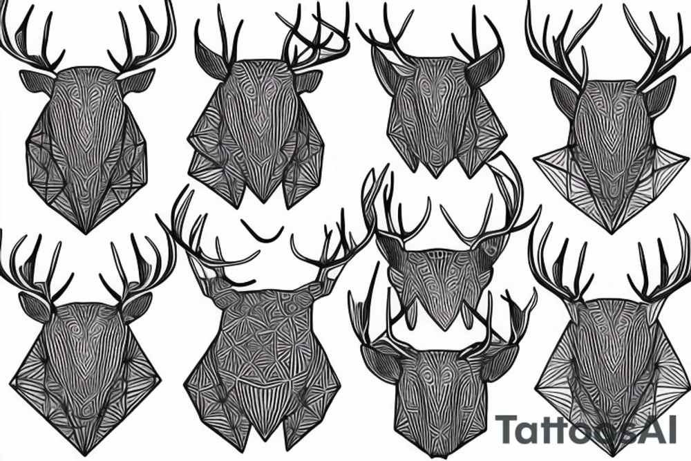 Stag  Geometric tattoo idea