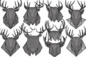 Stag  Geometric tattoo idea