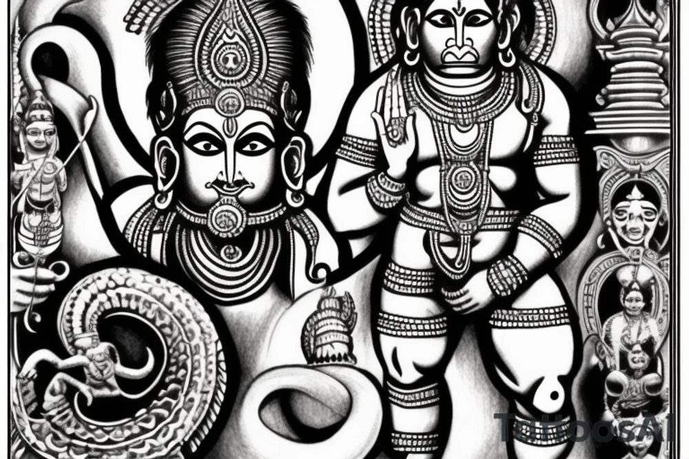 hindu god hanuman tattoo idea