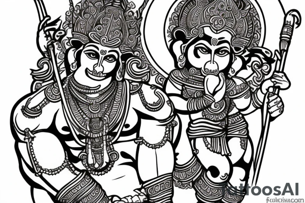 hindu god hanuman tattoo idea