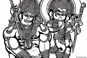 hindu god hanuman tattoo idea