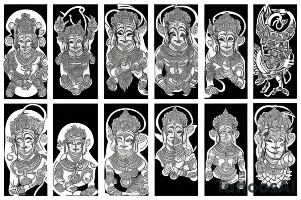 hanuman tattoo idea
