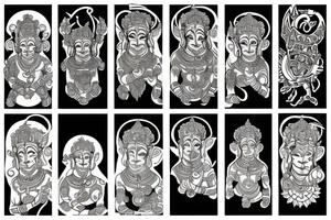 hanuman tattoo idea