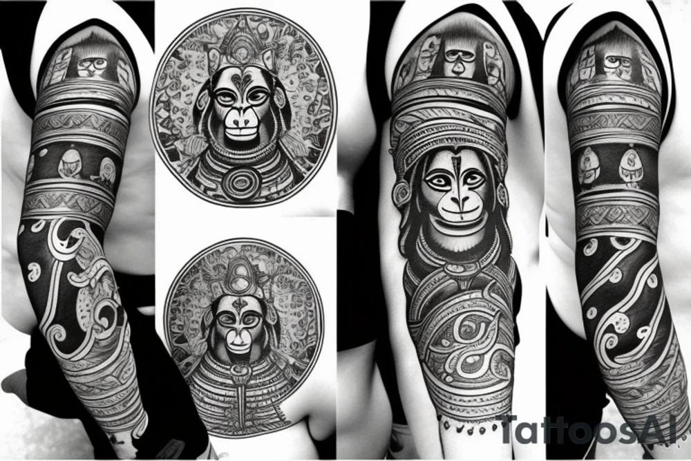 hanuman tattoo idea