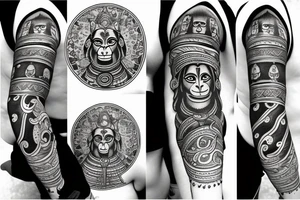 hanuman tattoo idea