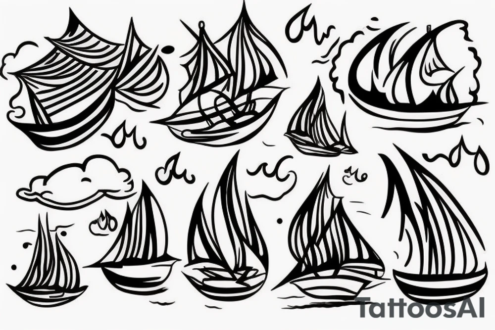 Simple tatoo. Burning ships with the description "burn the ships" tattoo idea