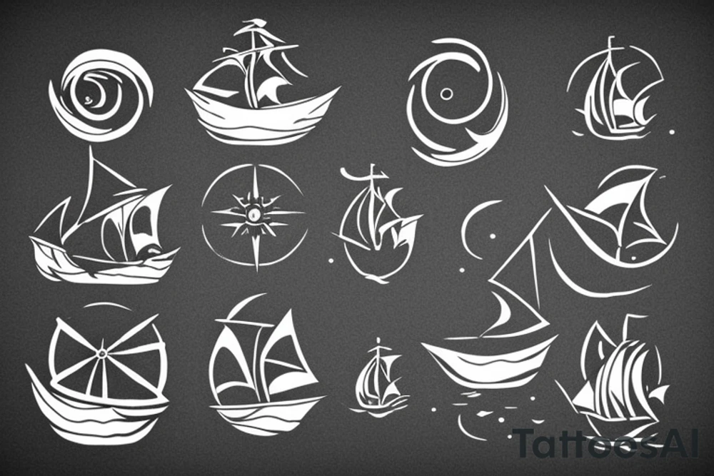 Simple tatoo. Burning ships with the description "burn the ships" tattoo idea Simple tatoo. Burning ships with the description "burn the ships" tattoo idea