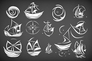 Simple tatoo. Burning ships with the description "burn the ships" tattoo idea