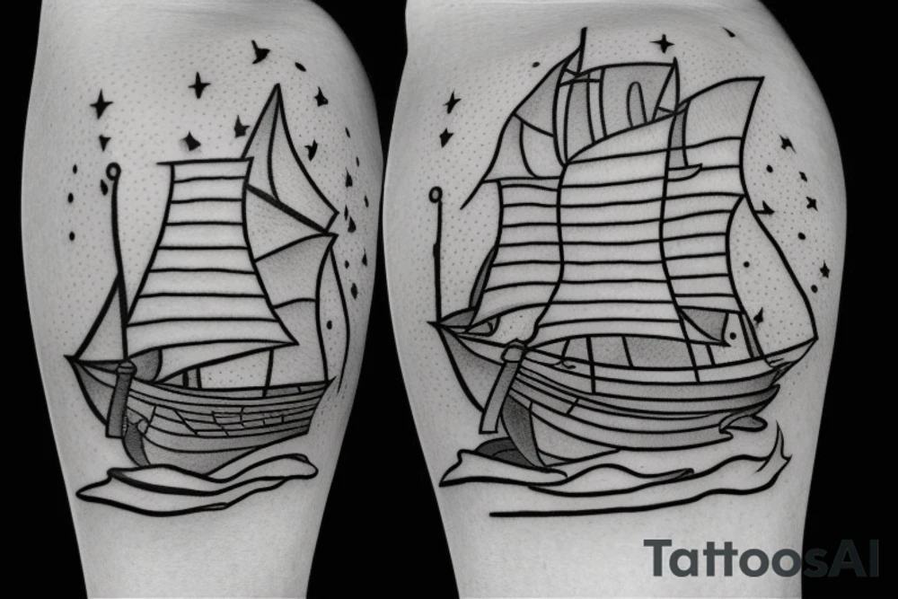 Simple tatoo. Burning ships with the description "burn the ships" tattoo idea Simple tatoo. Burning ships with the description "burn the ships" tattoo idea