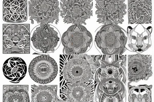 Mandala with tiger tattoo idea
