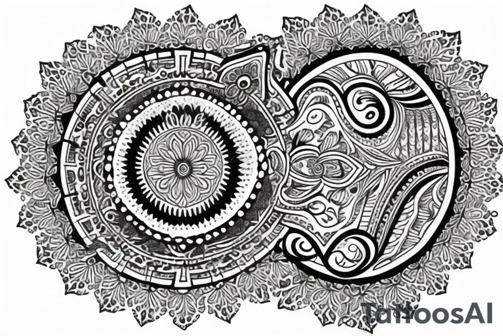 Mandala with tiger tattoo idea