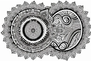 Mandala with tiger tattoo idea