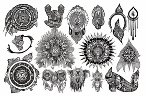 Tribal spiritual grateful tattoo idea