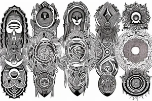Tribal spiritual grateful tattoo idea