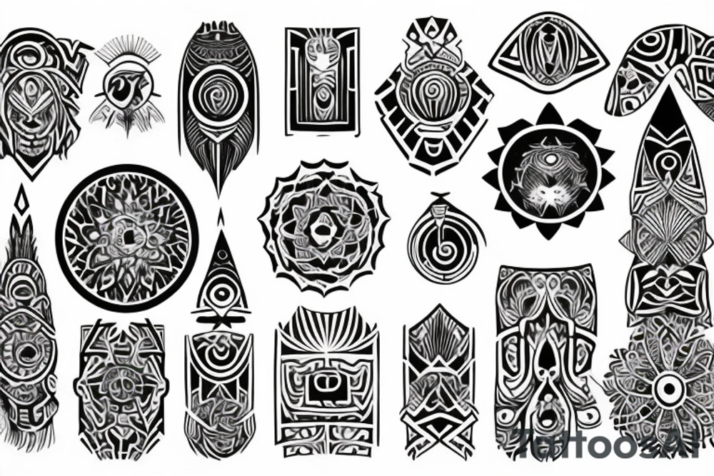 Tribal spiritual grateful tattoo idea