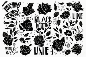 text with this line Black Cotton tattoo idea