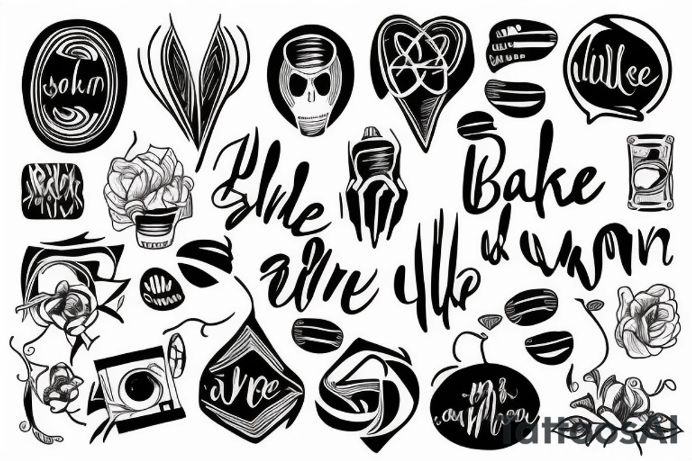text with this line Black Cotton tattoo idea