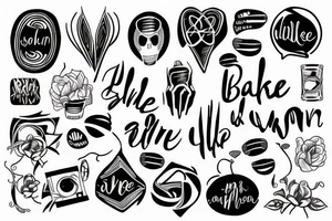 text with this line Black Cotton tattoo idea
