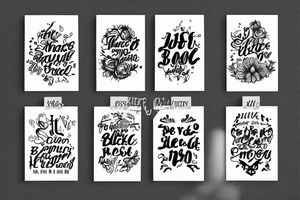 Black Cotton Text tattoo idea