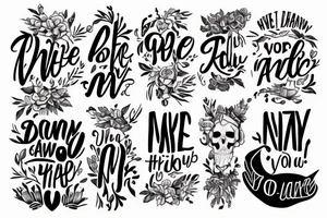 make a tattoo which should include the names Sheyna, Roman, Gabriel, Devid thanking them for all what they've done for you and that you thankful for ever. tattoo idea