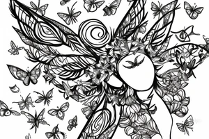 flower butterfly crown queen star tree diamon tattoo idea