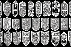 viking shield axes symbols tattoo idea