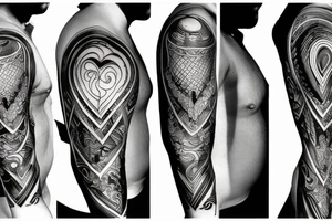 Corset heart abstract tattoo idea