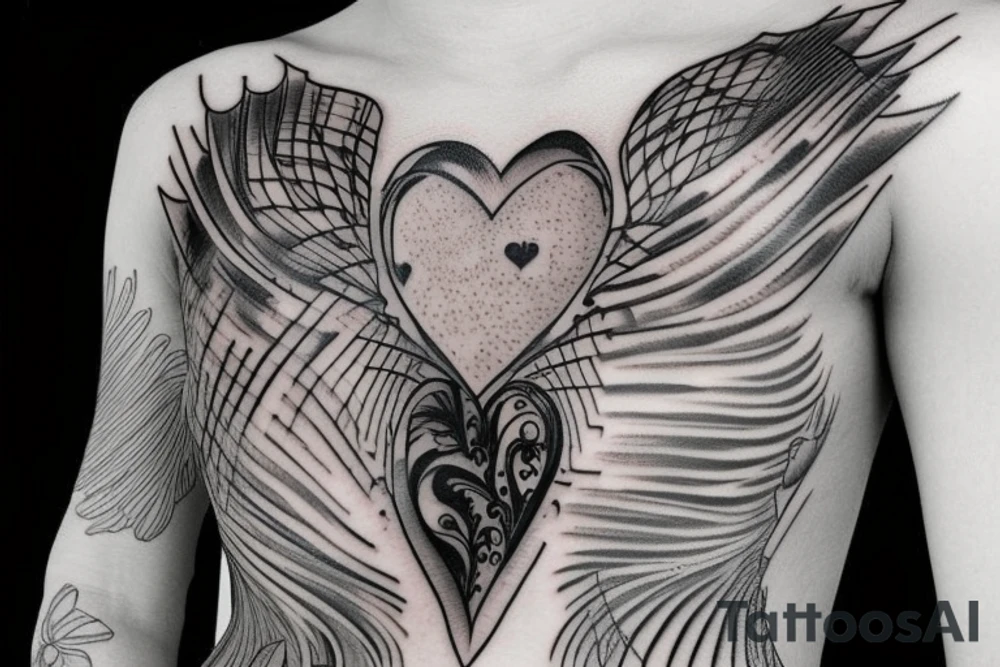 Corset heart tattoo idea