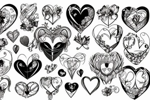 Corseted heart tattoo idea