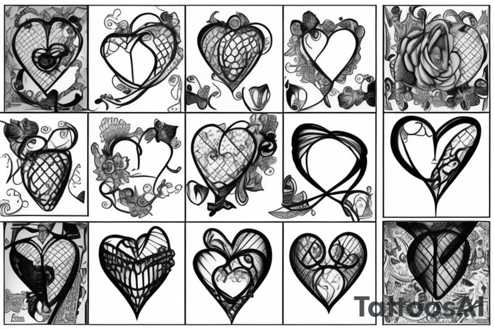 Corseted heart tattoo idea