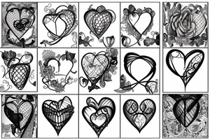 Corseted heart tattoo idea