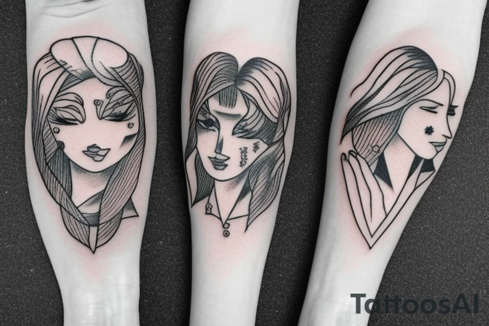 Two girls in a 69 position tattoo idea
