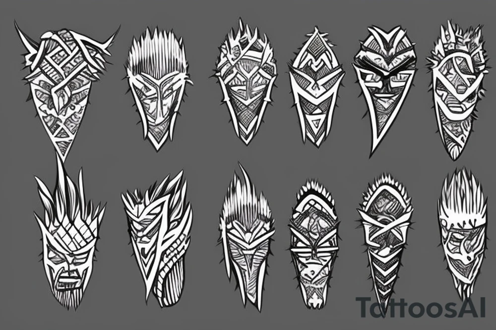 tribal spiky tattoo tattoo idea