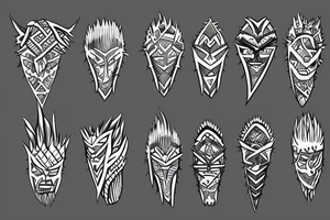 tribal spiky tattoo tattoo idea
