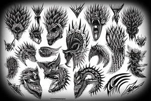 tribal spiky tattoo tattoo idea