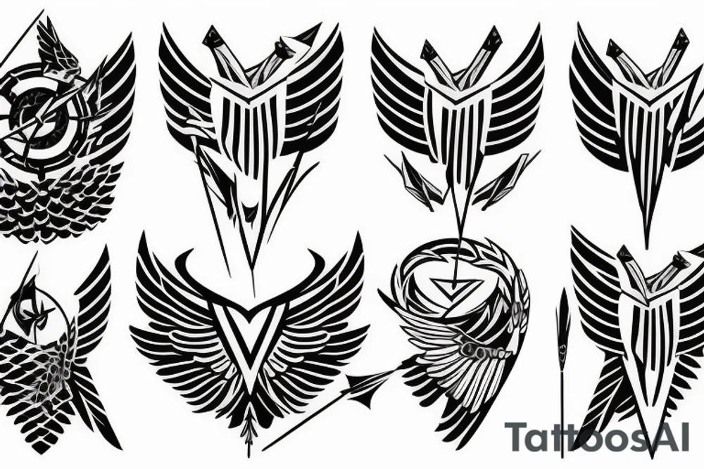 arrow with wings tattoo idea