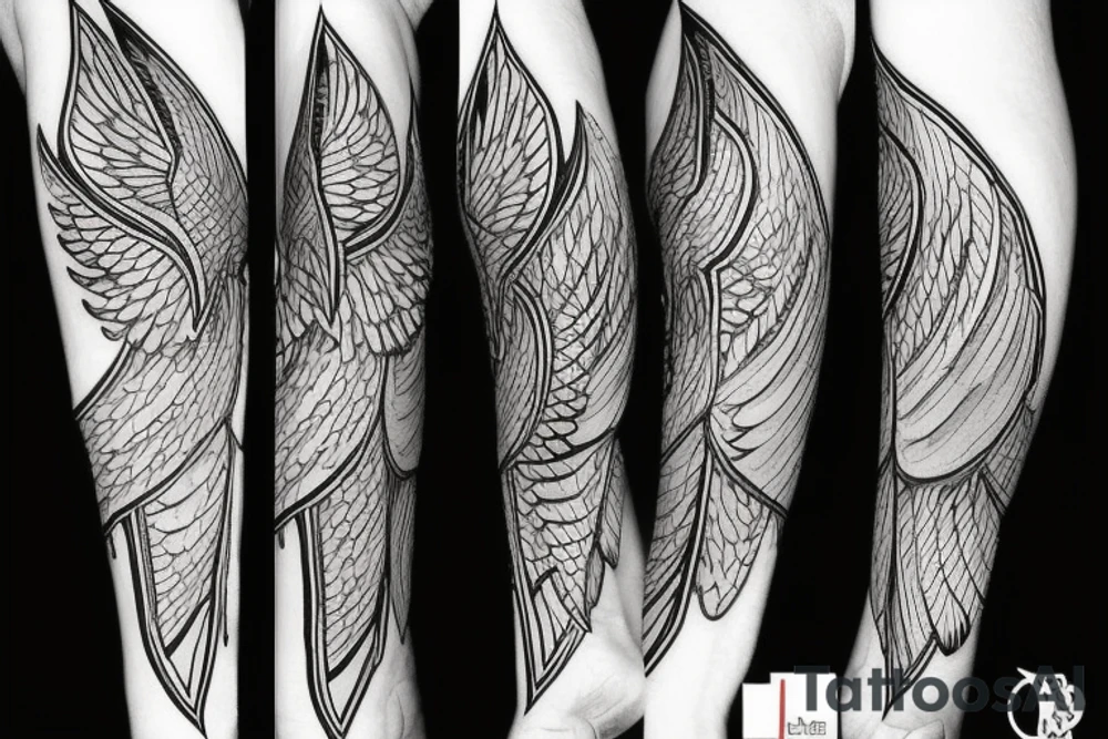 arrow with wings tattoo idea