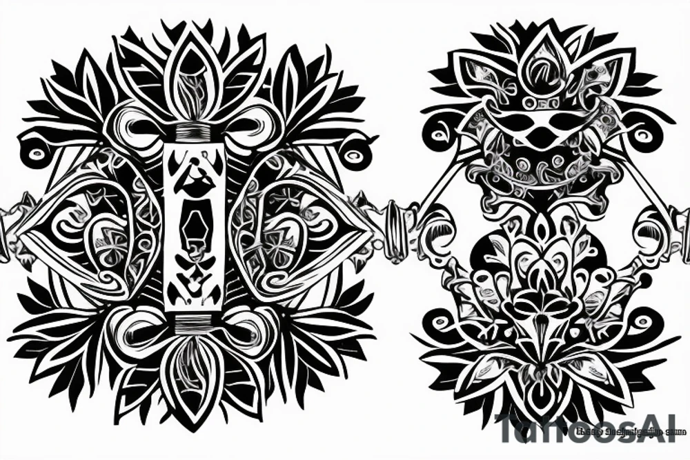 tramp stamp tattoo for upper hip, near stomach placement tattoo idea